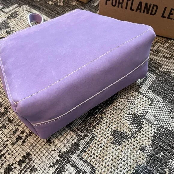 Portland Leather UNICORN Triangle Bag CHALK Lavender Purple White Brand New RARE - Picture 6 of 9
